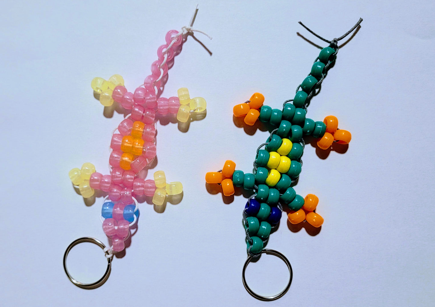 Gecko Beaded Keychain